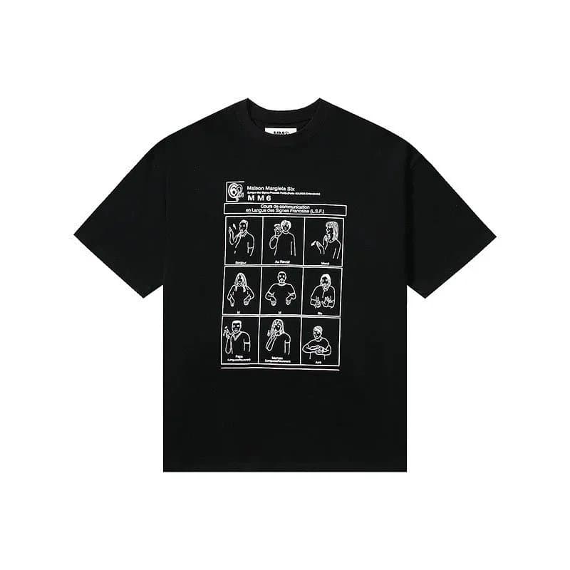 Maison Margiela Numbered Patch Tee Black Patch Print — A36