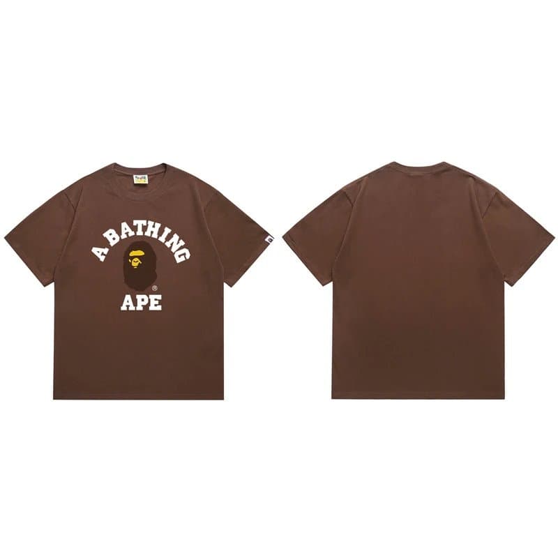 BAPE Graphic Tee A Bathing Ape Logo — 057咖色