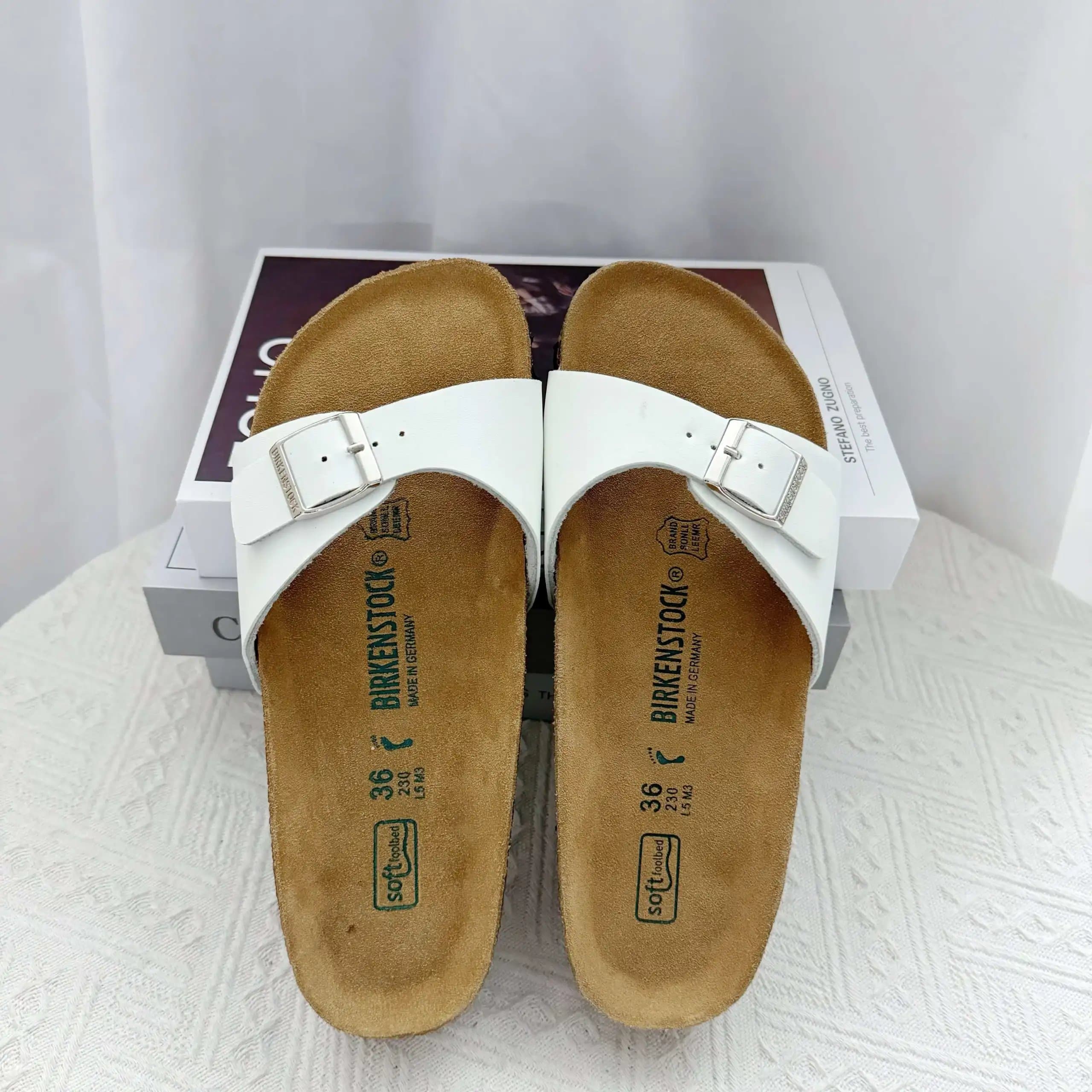 Birkenstock Madrid Buckled Strap — 小单扣白皮