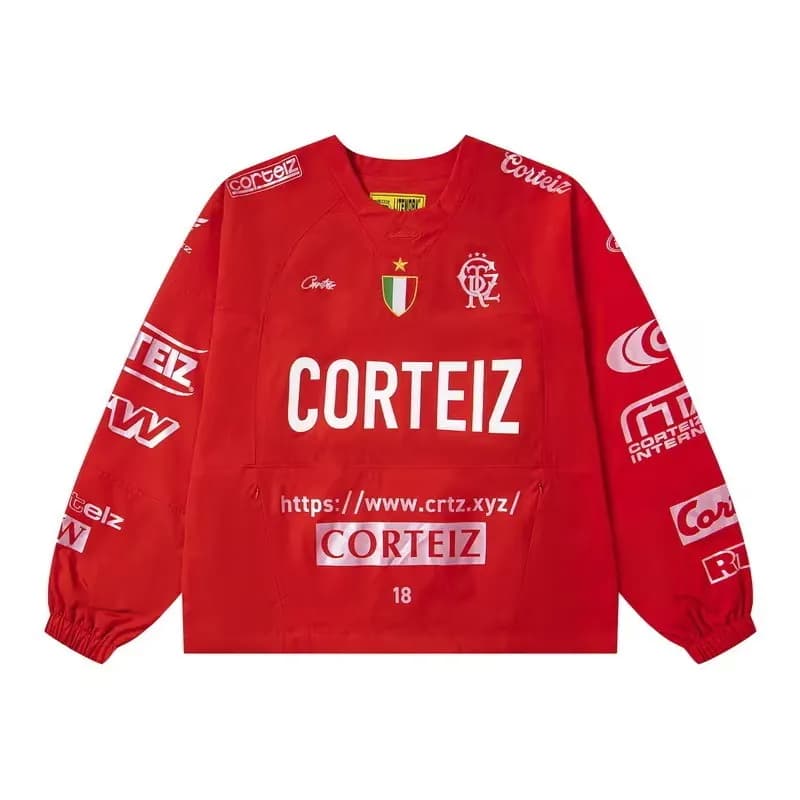 Corteiz Jersey Jacket Logo Print