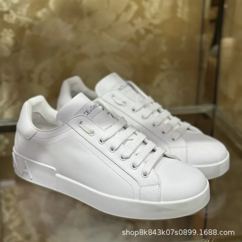 Dolce & Gabbana DG Logo Sneaker White and Pink — 22