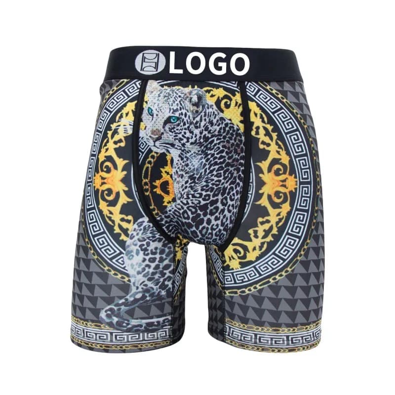 Versace Boxer Brief Leopard Medusa Print