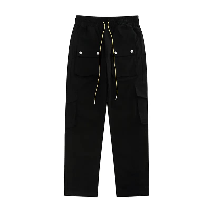Utility Denim Trousers Button-Flap Side Panel — 3085黑