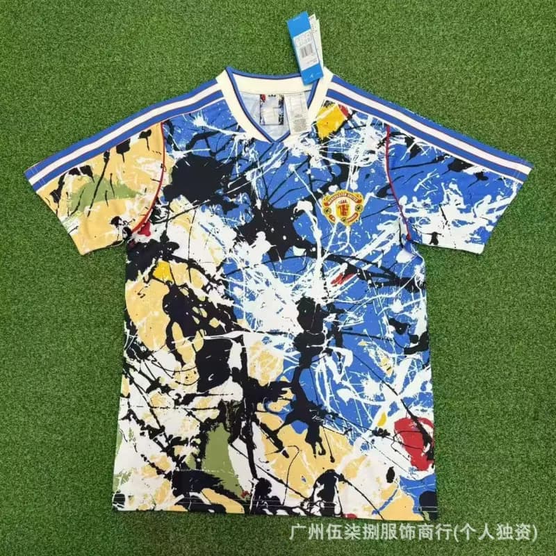 Adidas Manchester United Away Jersey Abstract Paint Splatter