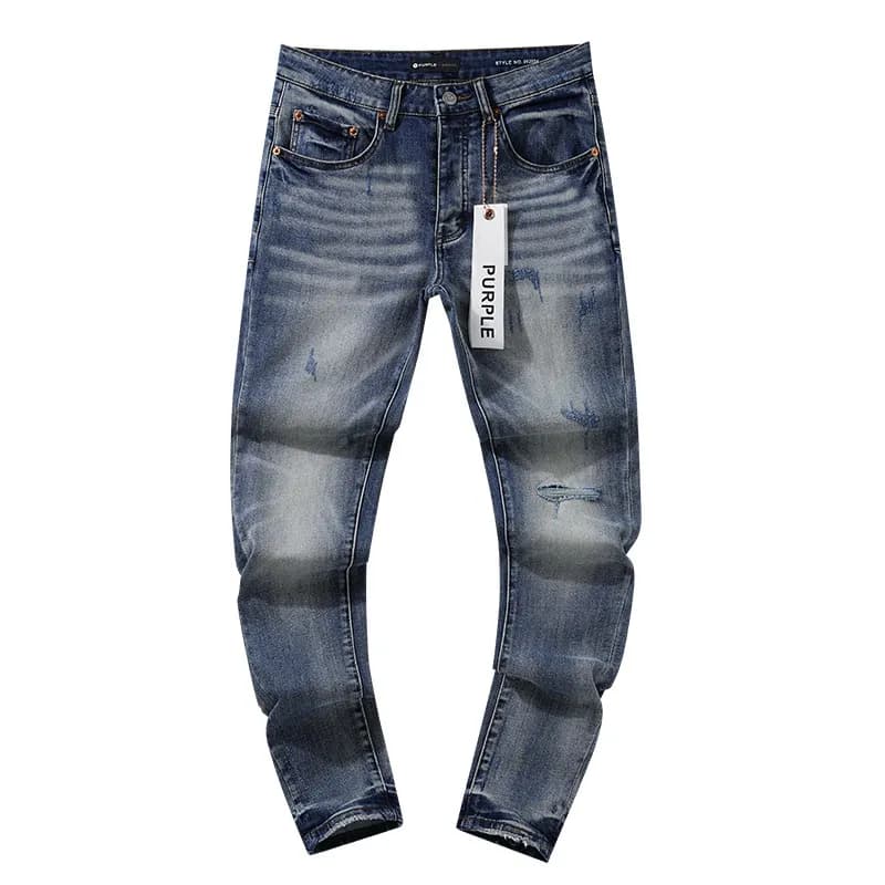 Slim Fit Jeans Distressed Wash