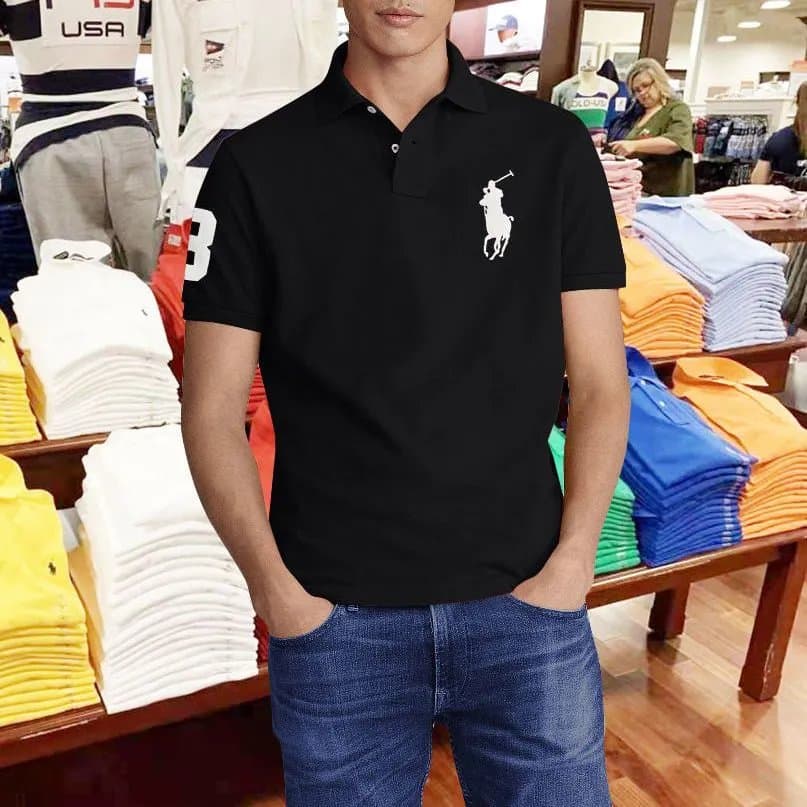 Polo Ralph Lauren Polo Tee USA Flag Patch — 19