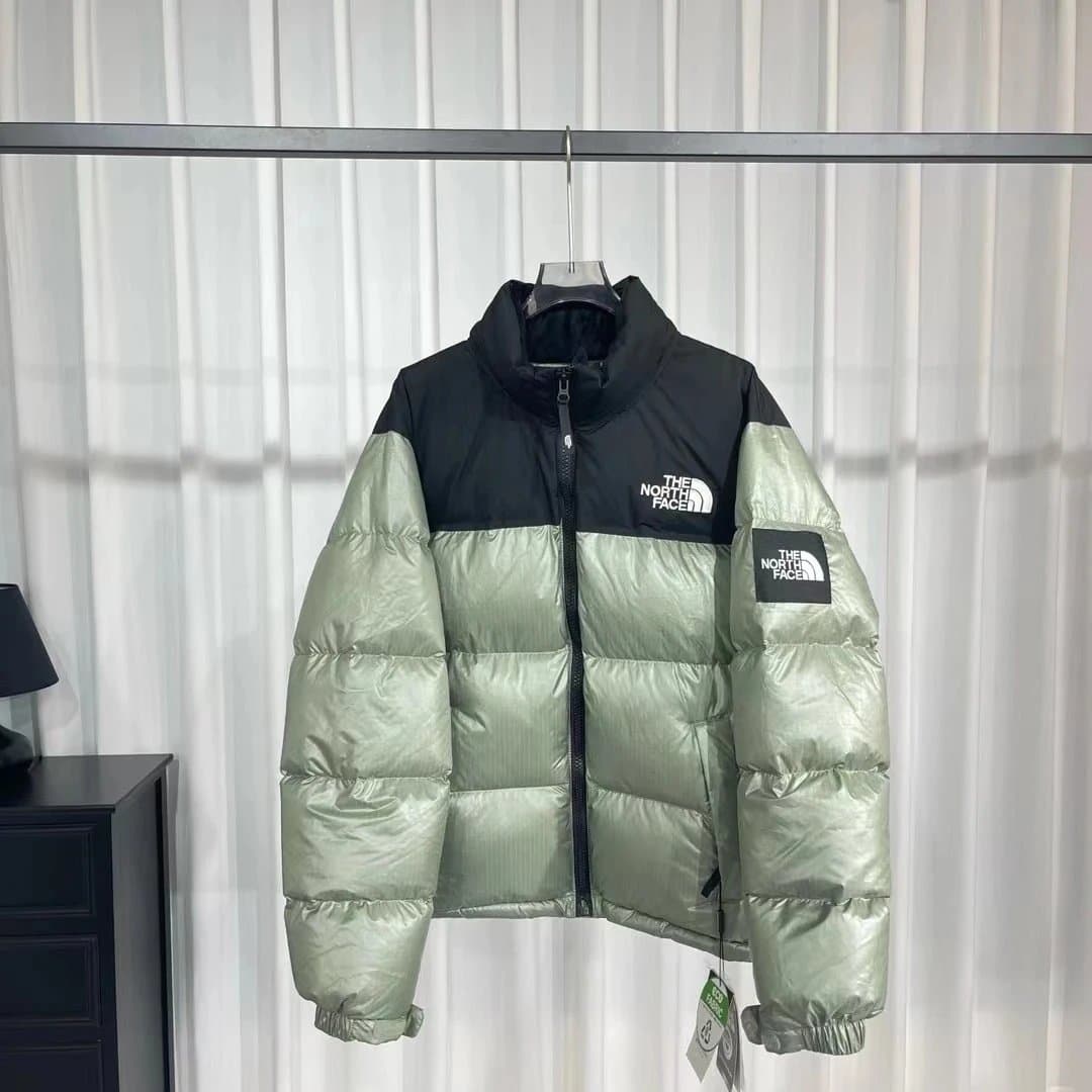 The North Face Nuptse Jacket Classic Puffer — 侃爷同款 大格子橄榄绿