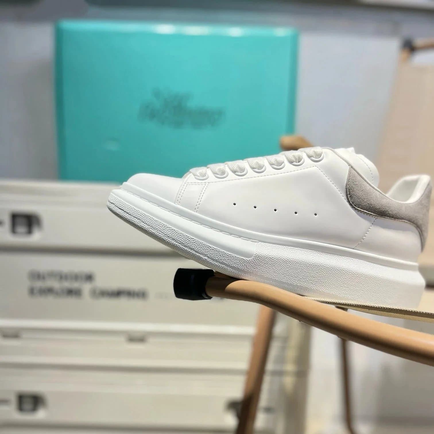 Alexander McQueen Oversized Sneaker White Grey