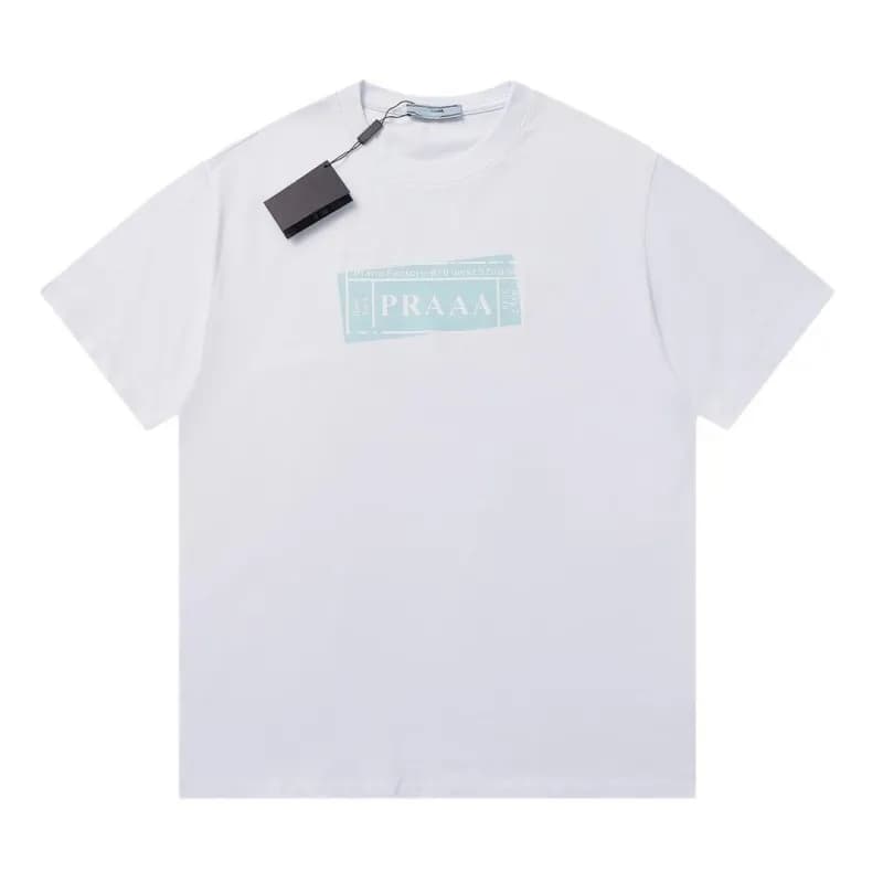 Prada Logo T-Shirt Mint Logo Print