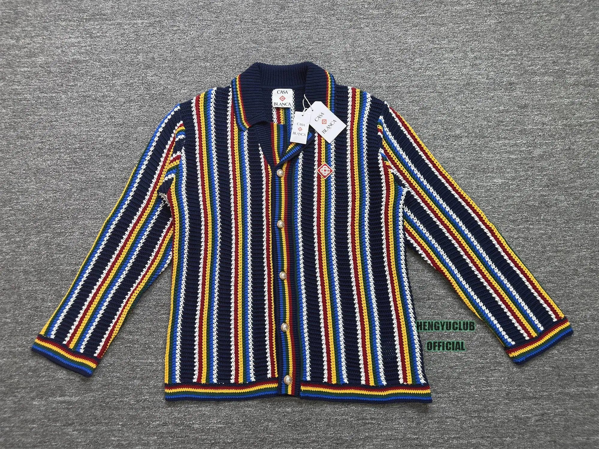 Chrome Hearts Striped Knit Cardigan Multicolor Vertical Stripe