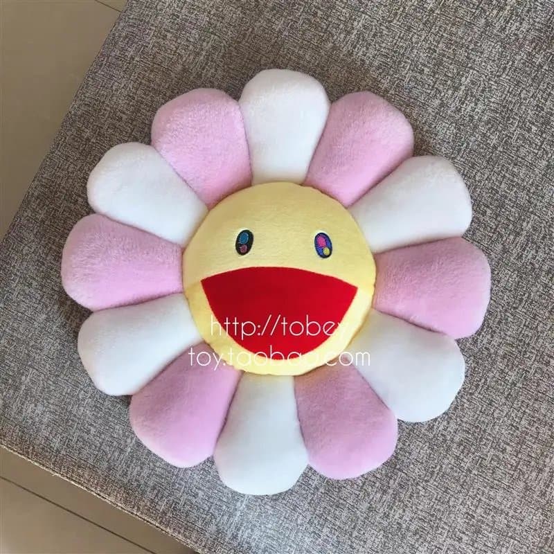 Takashi Murakami Flower Cushion Smiling Face