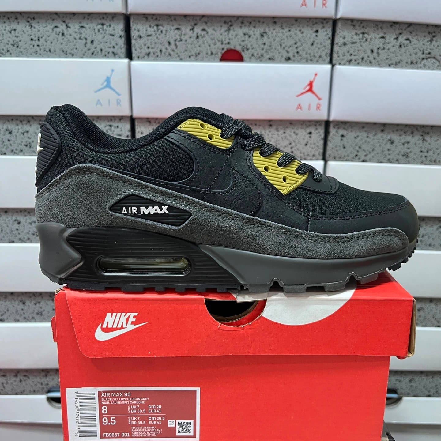 Nike Air Max 90 Black/Yellow/Carbon Grey