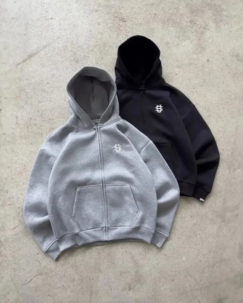 Chrome Hearts Zip-Up Hoodie Embroidered Logo