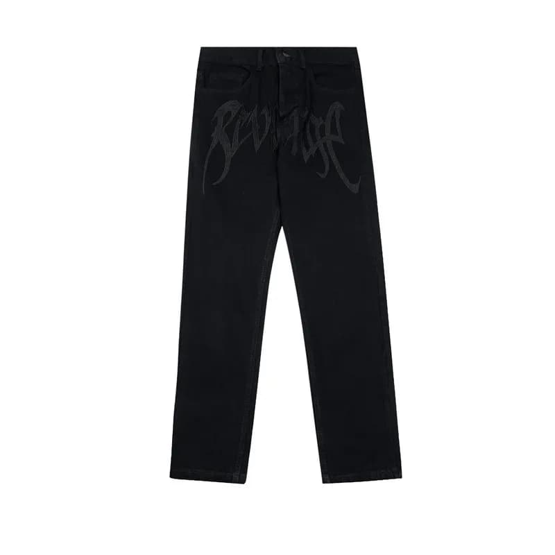 Travis Scott Straight Fit Jeans Revenge Logo