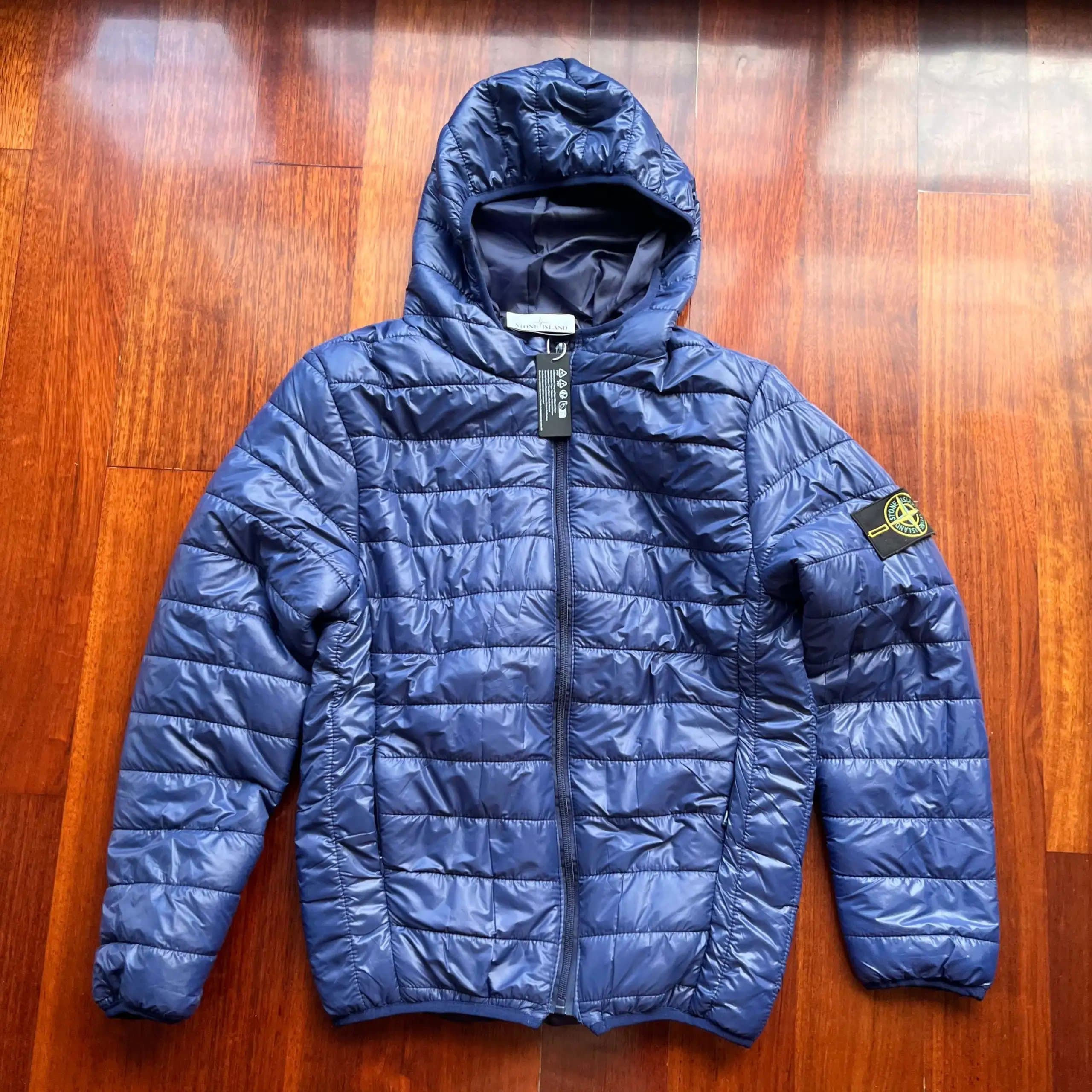 Stone Island Hooded Lightweight Jacket Quilted Nylon