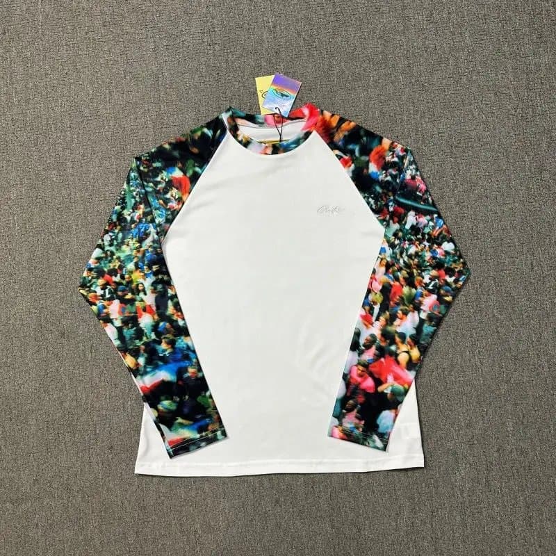 Gallery Dept. Raglan Long-Sleeve Top Crowd Print