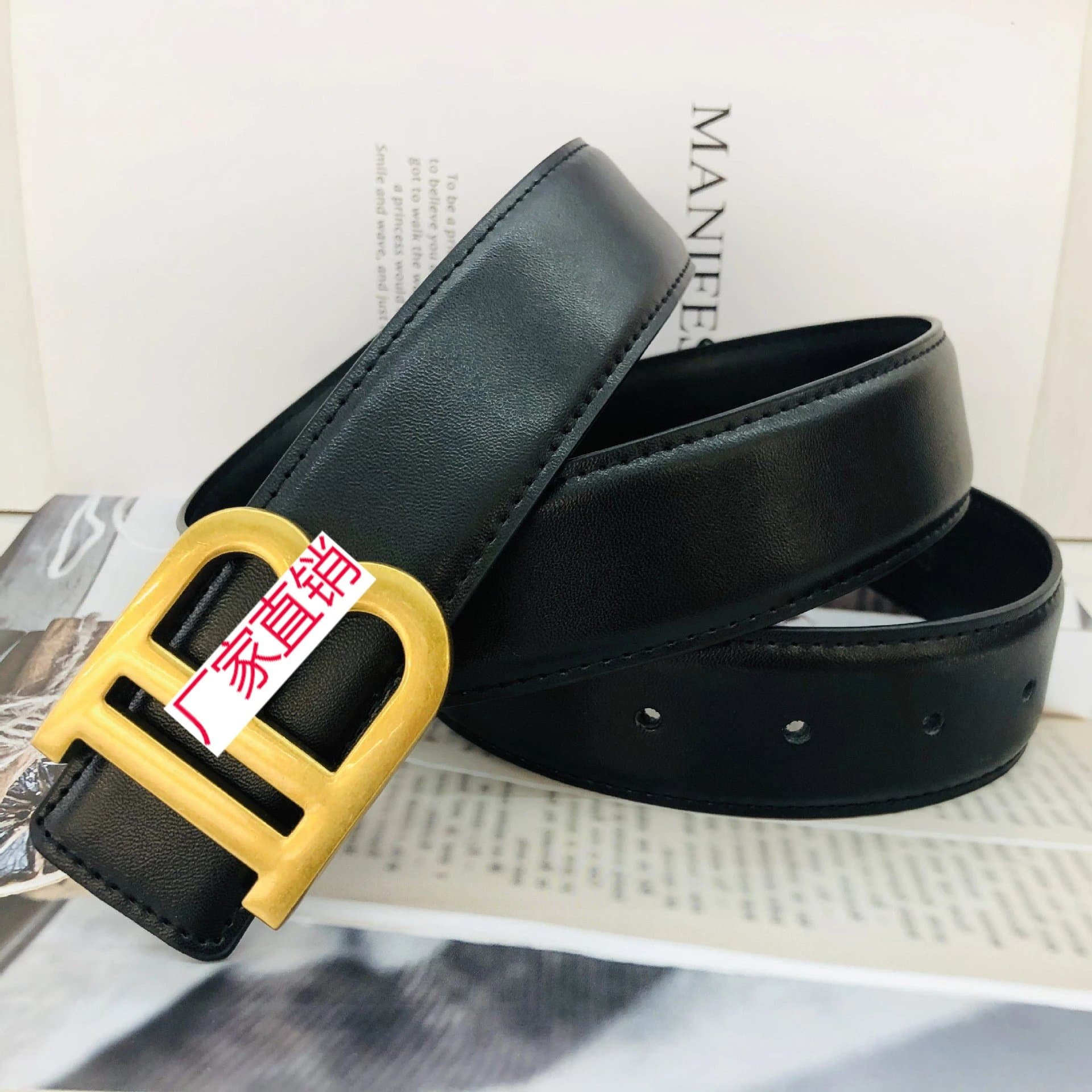 Balenciaga City Belt Gold Buckle