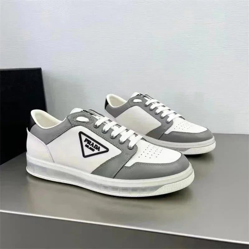 Prada Cleo Sneaker Gold Triangle Logo — XZ-6
