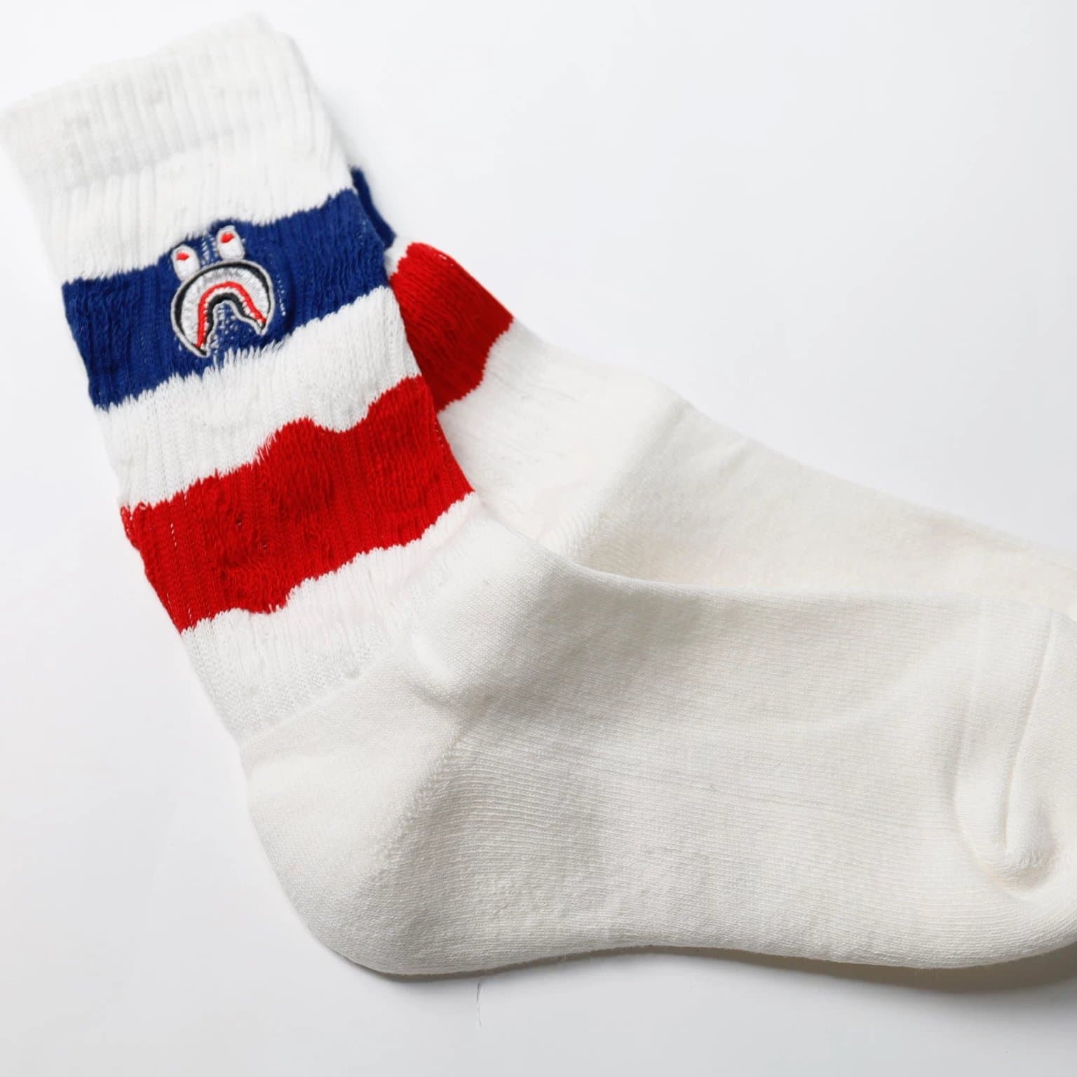 BAPE Crew Sock Embroidered Ape Head — 4