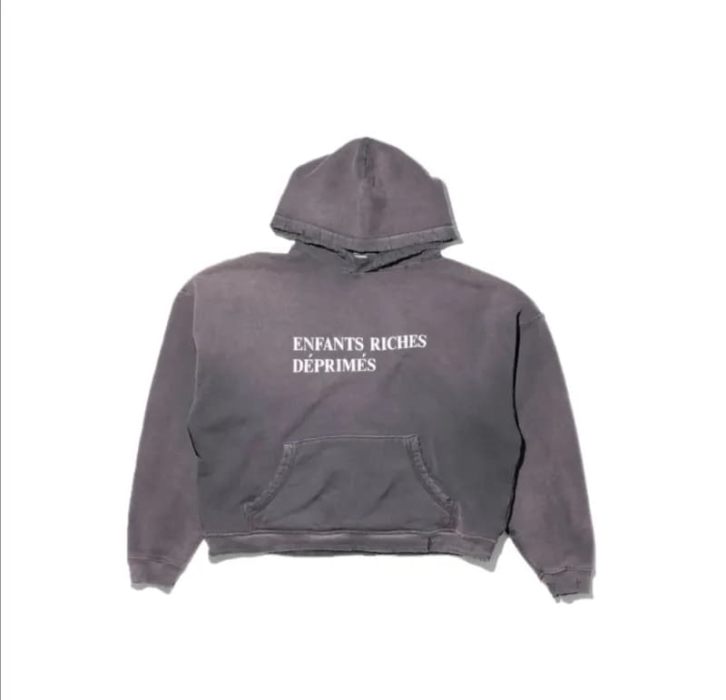 Saint Laurent Zip-Up Hoodie Toxic Print — 3450灰