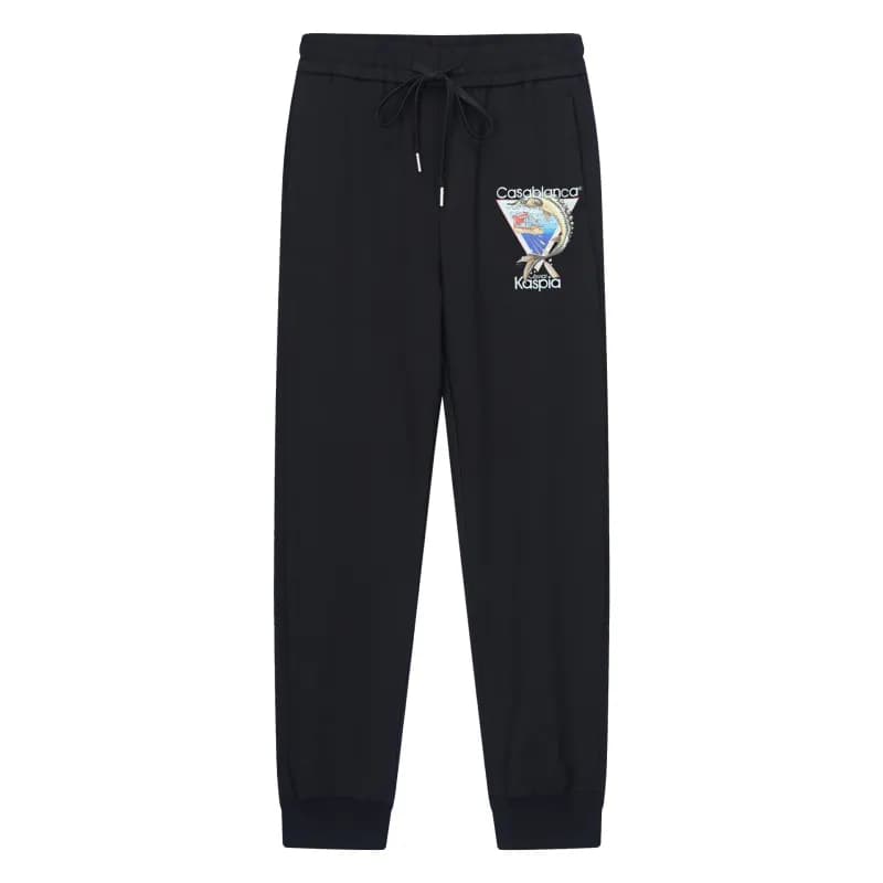 Moncler Track Pants Logo Stripe — 711 Black