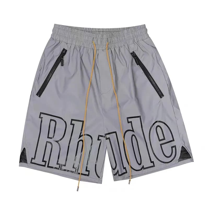 Rhude Logo Shorts Outline Logo — 8023灰色