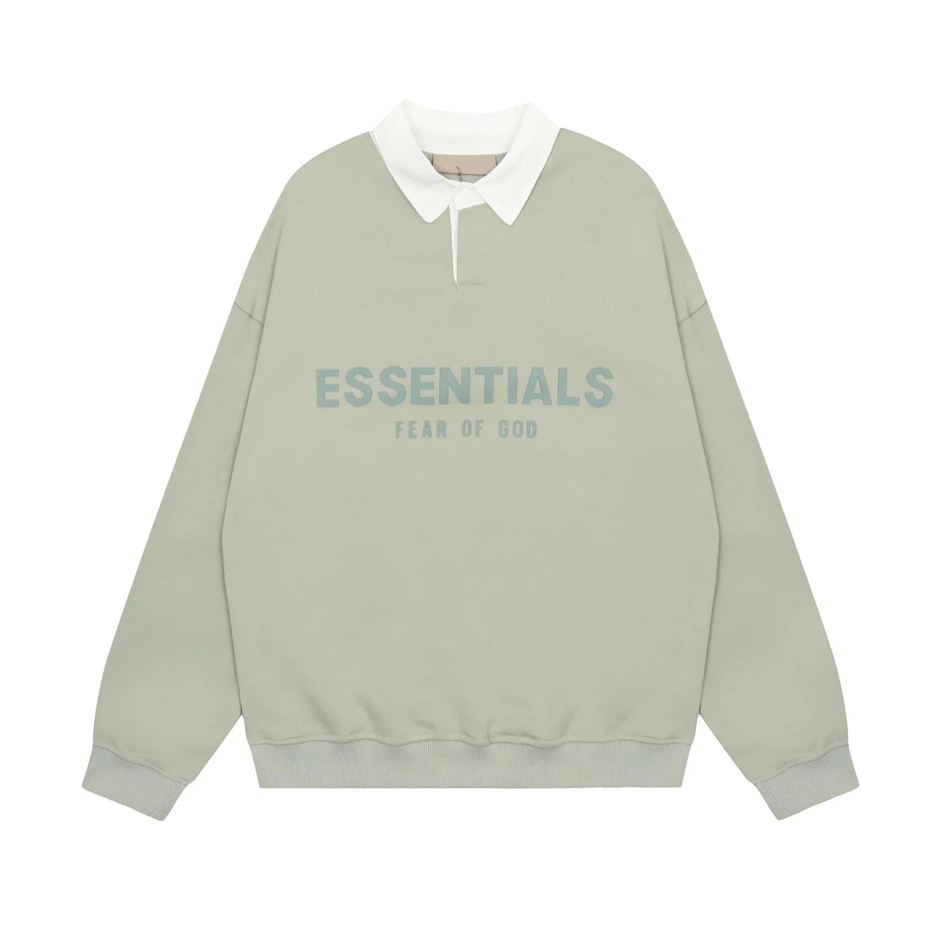 Fear of God Essentials Hooded Sweatshirt Essentials Logo — V2351绿色