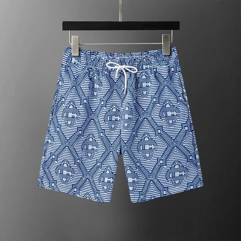 Balenciaga Printed Shorts Geometric Logo Pattern — 29112蓝色