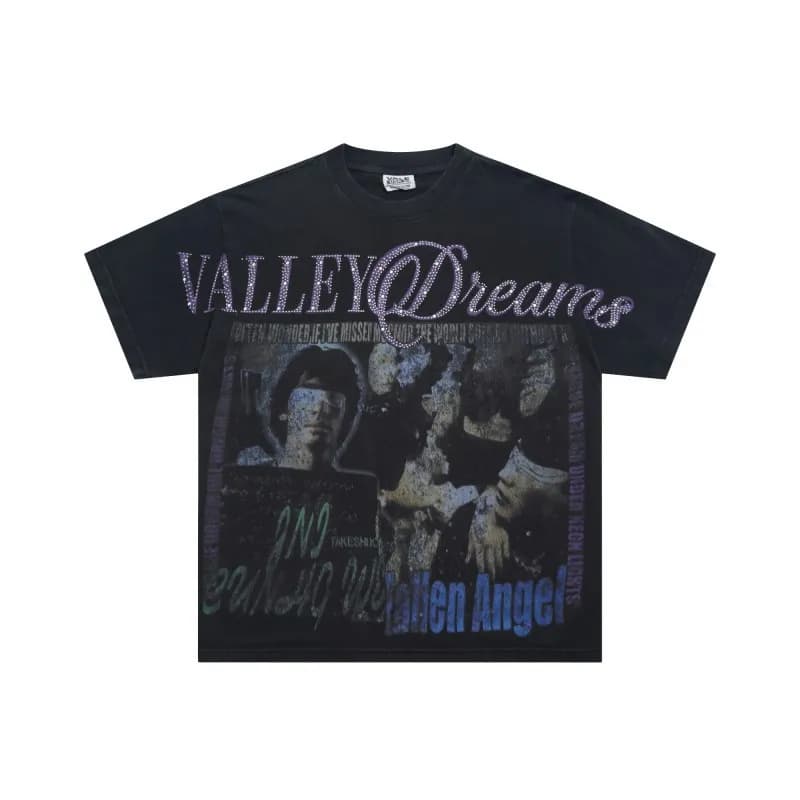 Valentino Valley Dreams Tee Sun and Moon Graphic — V566-黑色