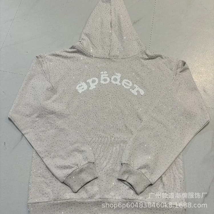 Sp5der Joggers Spider Logo — 米灰色
