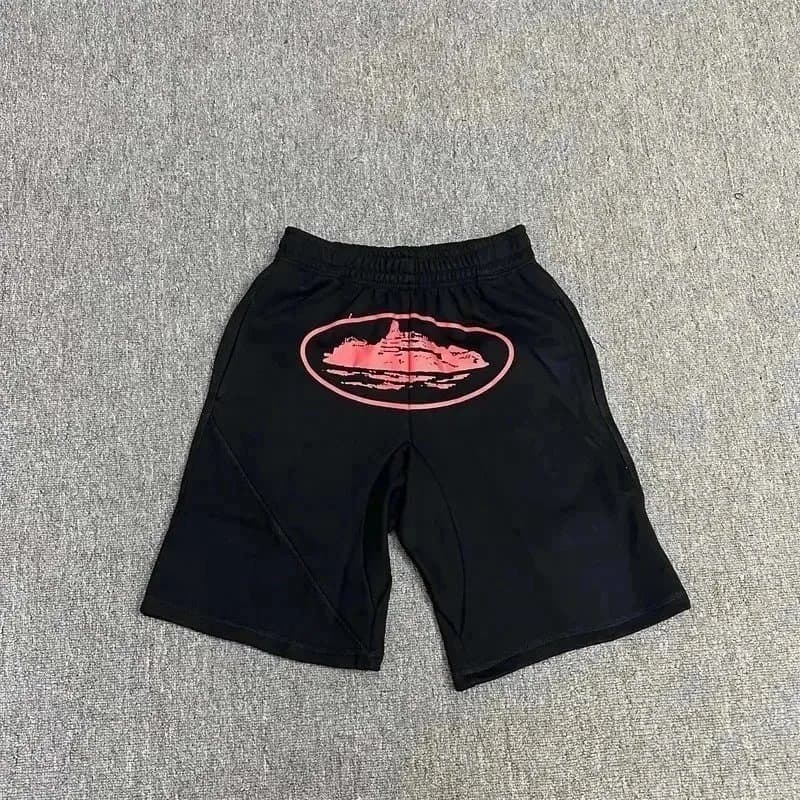 Travis Scott Logo Shorts Pink Outline Graphic