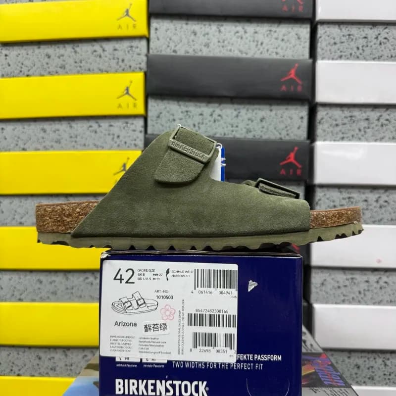 Birkenstock Boston BS Suede — 1010503 二字拖 军绿