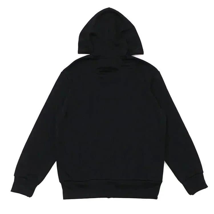Comme des Garçons Hooded Sweatshirt Heart Logo — 前小红心加绒黑色