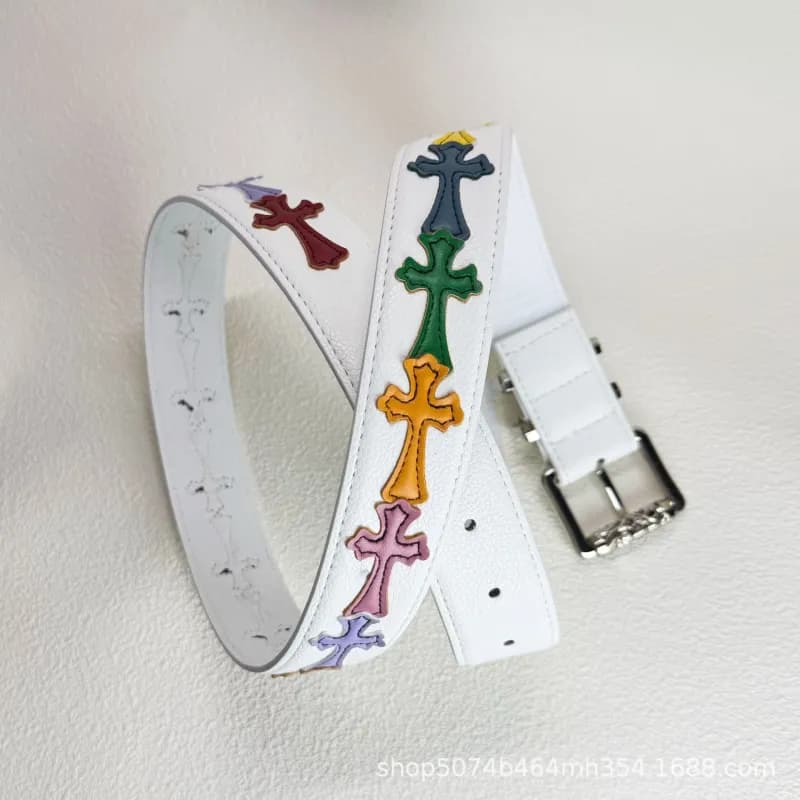 Chrome Hearts Cross Belt Embossed Cross — 57