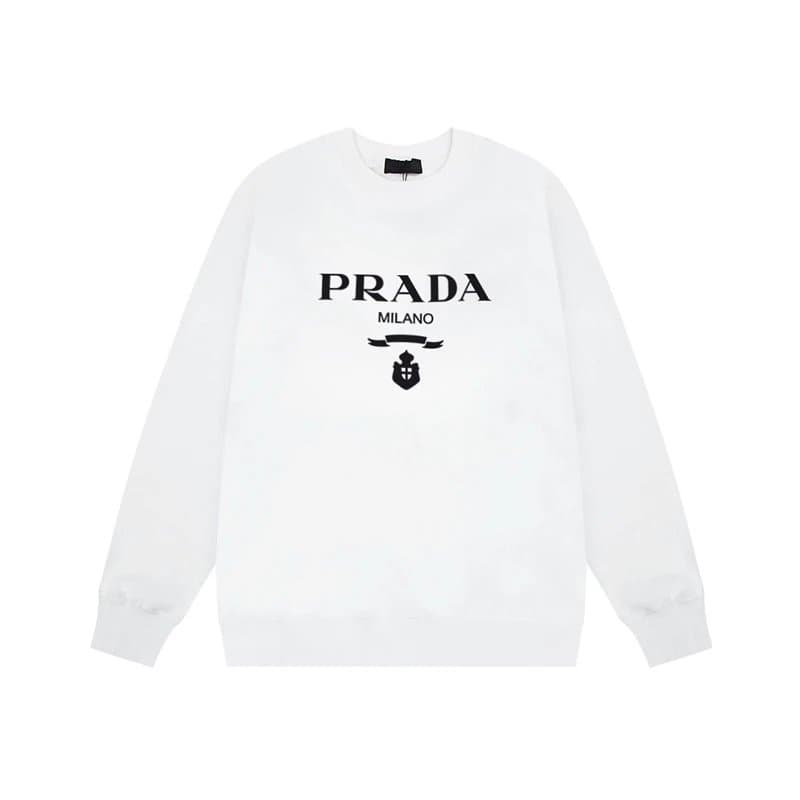 Prada Cotton Sweatshirt Mini Triangle Logo — 10