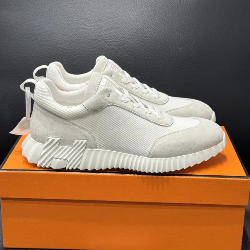 Hermès H-Stripes Sneaker All White