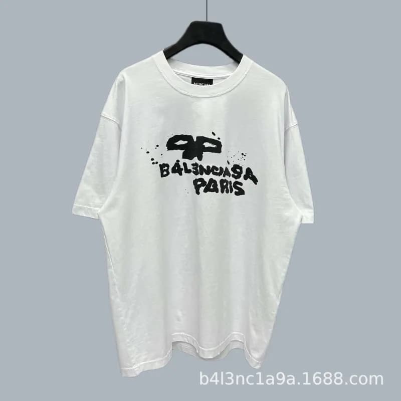 Balenciaga Graphic T-Shirt Splatter Logo