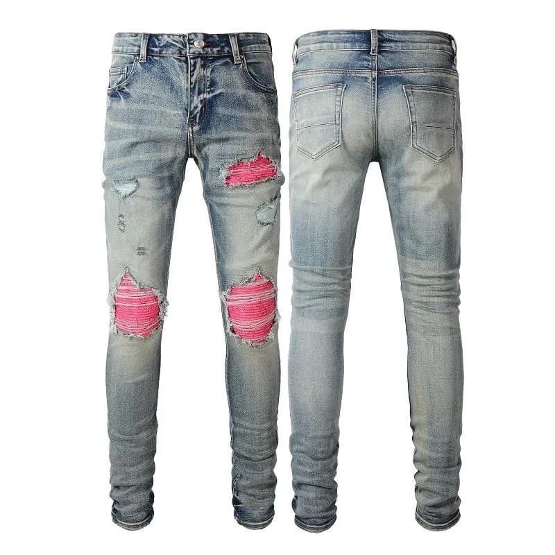 Amiri Distressed Patchwork Jeans Multi-Patch — M67