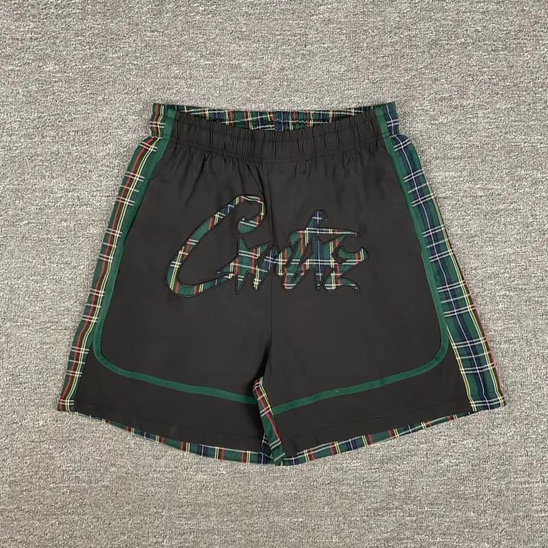 Converse Basketball Shorts Star Logo Panel — 6129 black green