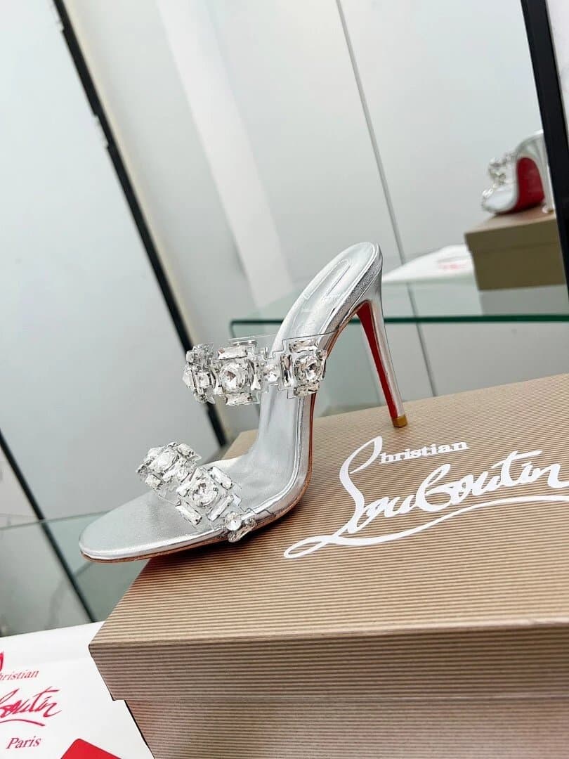 Christian Louboutin Strass Mule Crystal-Embellished