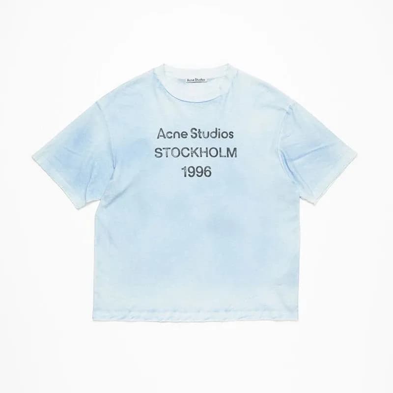 Acne Studios Cotton T-Shirt Washed Grey — 浅蓝色（AC580）