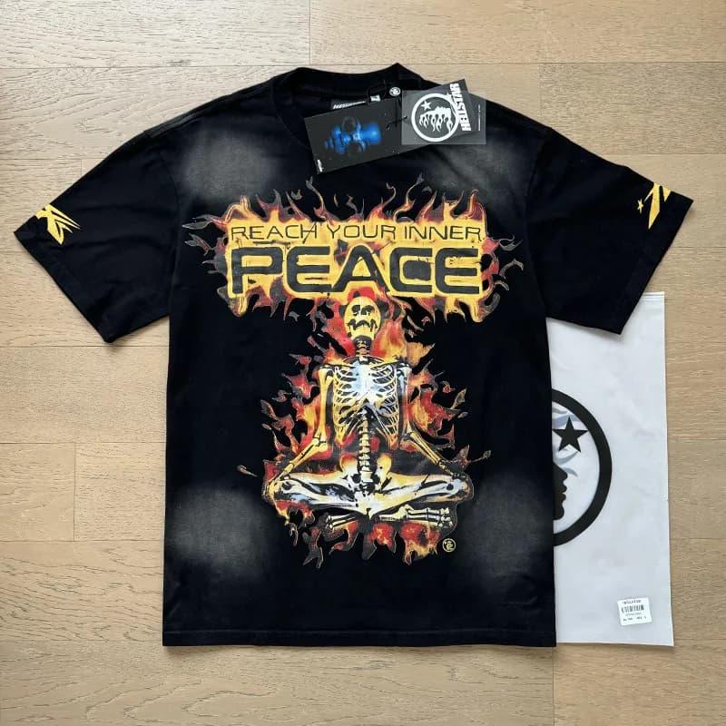 Hellstar Long Sleeve Tee Flame Graphic — X93