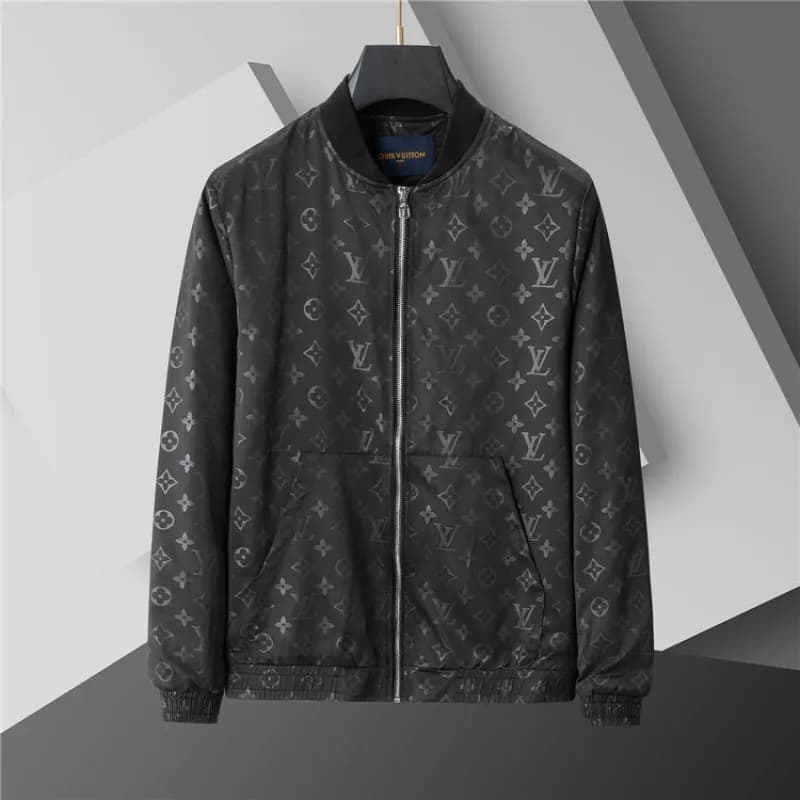 Louis Vuitton Monogram Hooded Jacket Brown Monogram — 66130 black