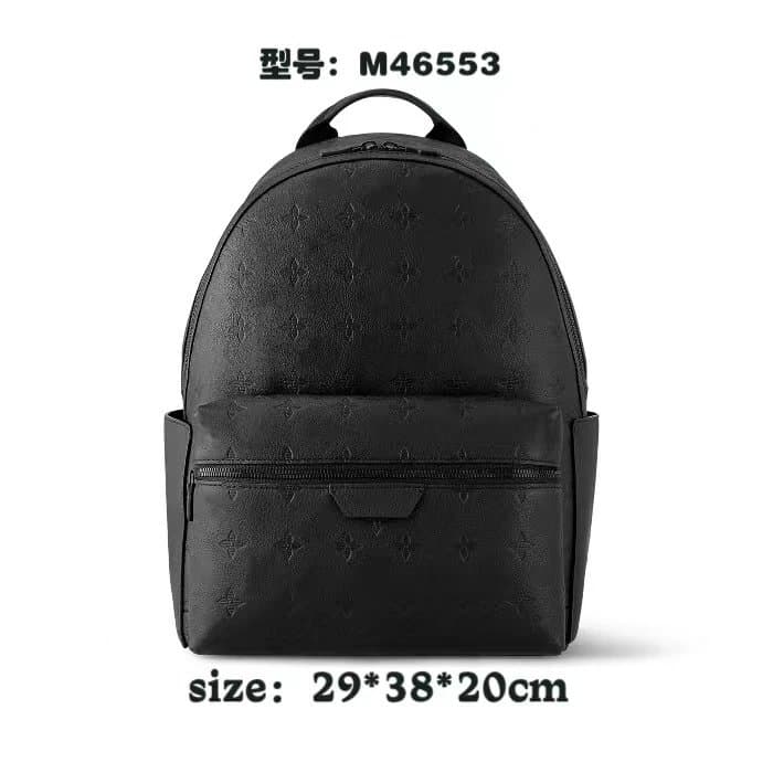 Louis Vuitton Monogram Backpack Grey with Turquoise Accent — 黑色压字