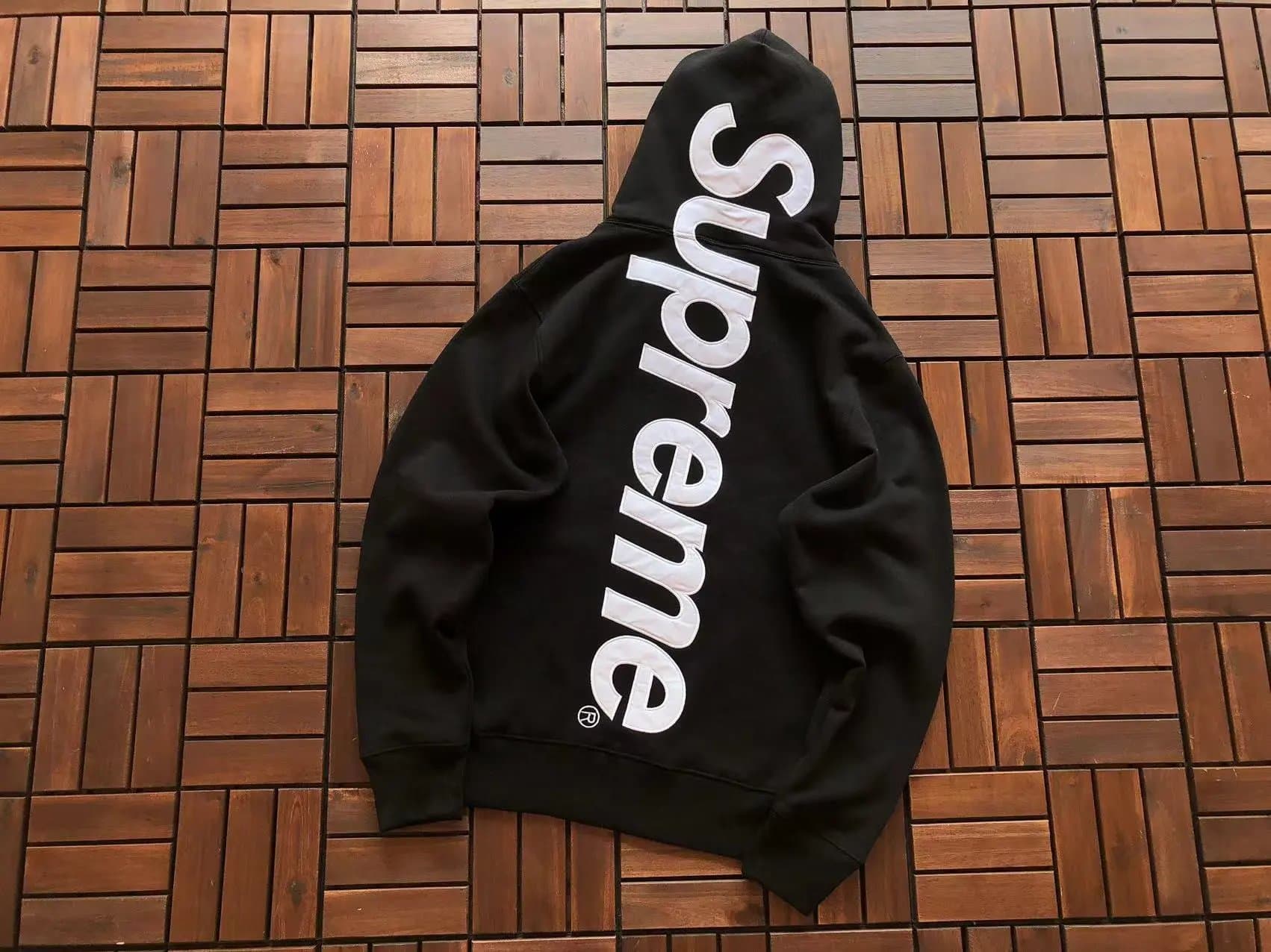 Supreme Box Logo Hooded Sweatshirt Black/White