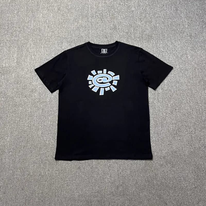 Anti Social Social Club Graphic Tee Sun Logo — AD04黑印天蓝