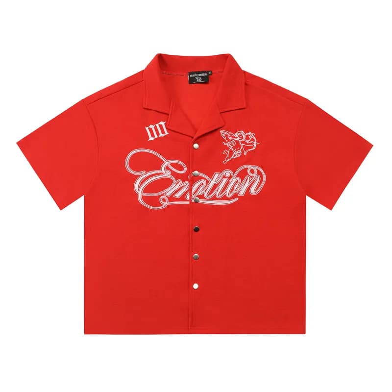 Mixed Emotion Camp Collar Shirt Emotion Script