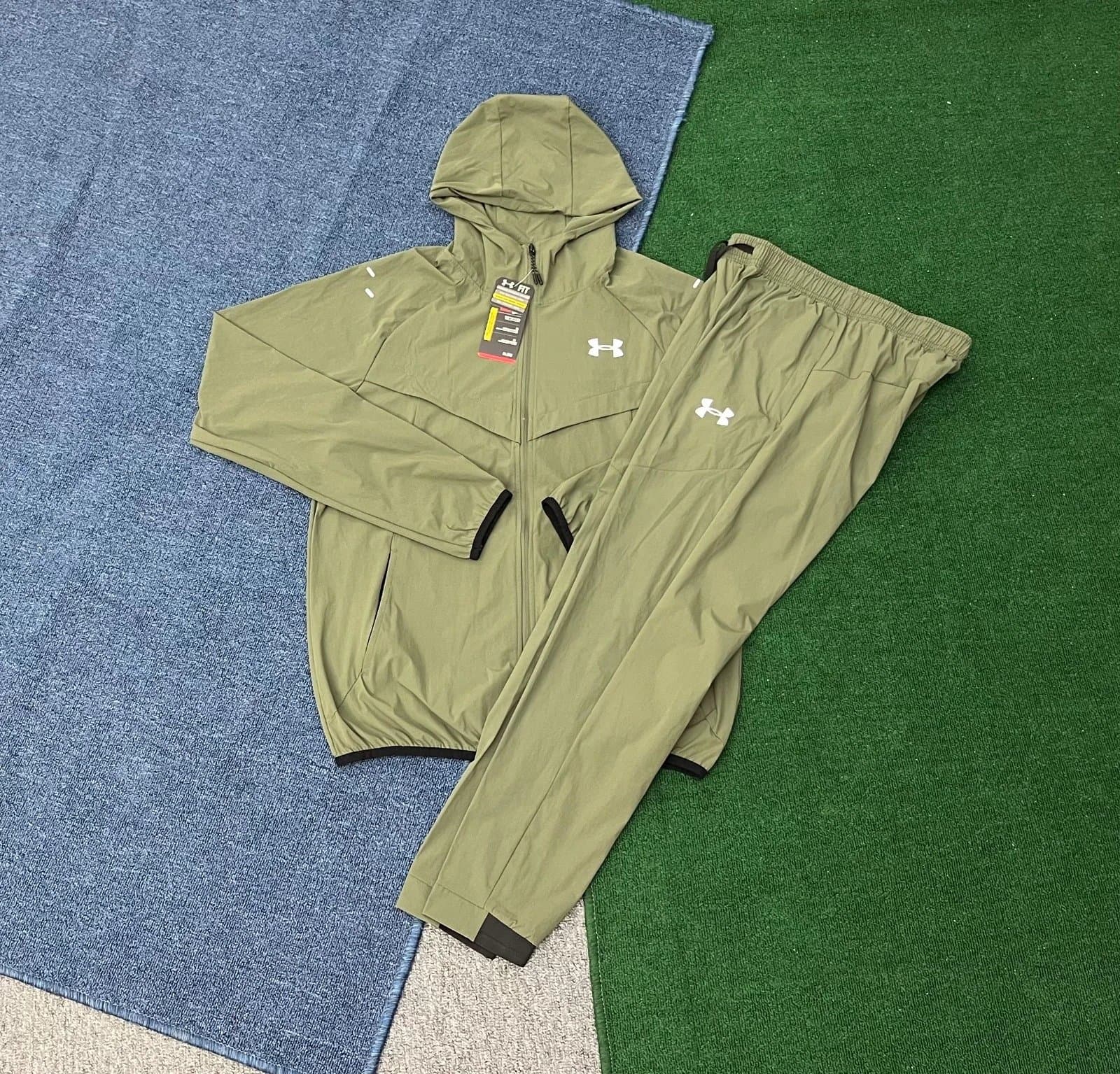 Nike Windrunner Jacket & Joggers Set Black/White — 16