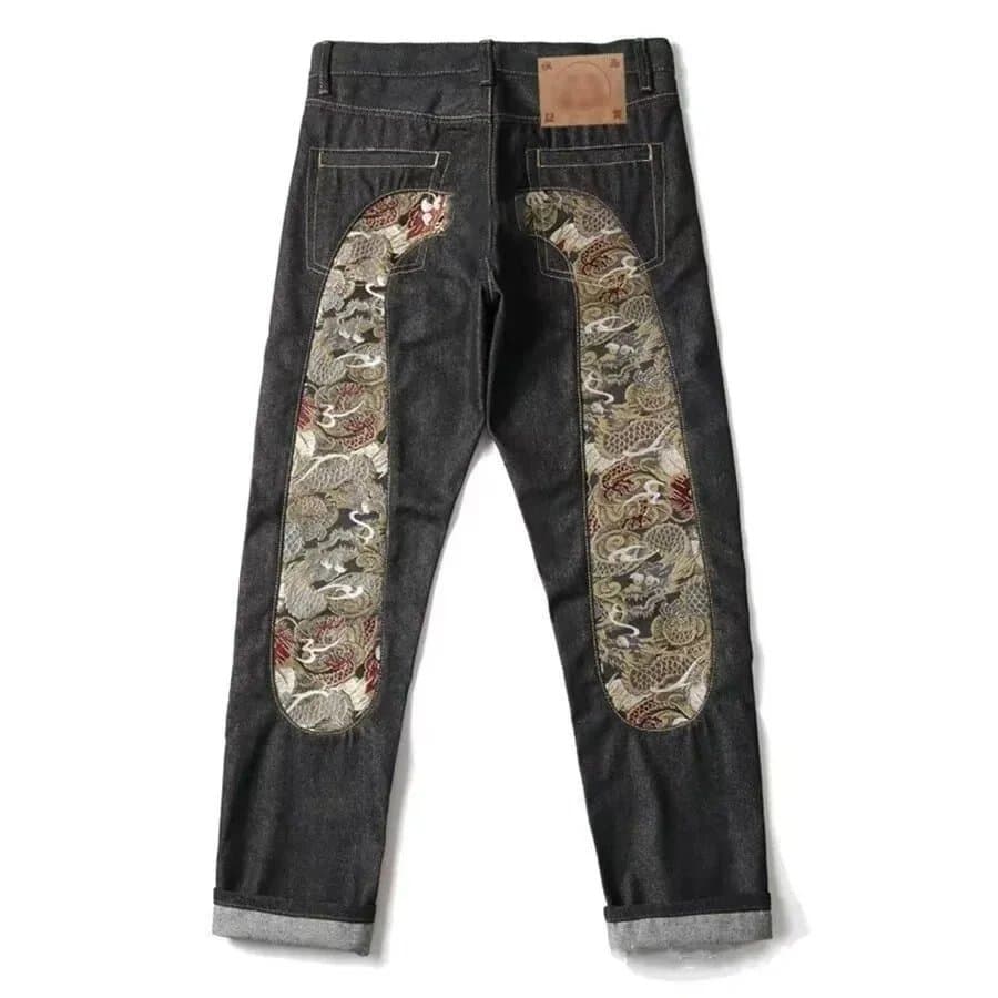 Neighborhood Dragon Embroidery Jeans Hand-Embroidered Dragon