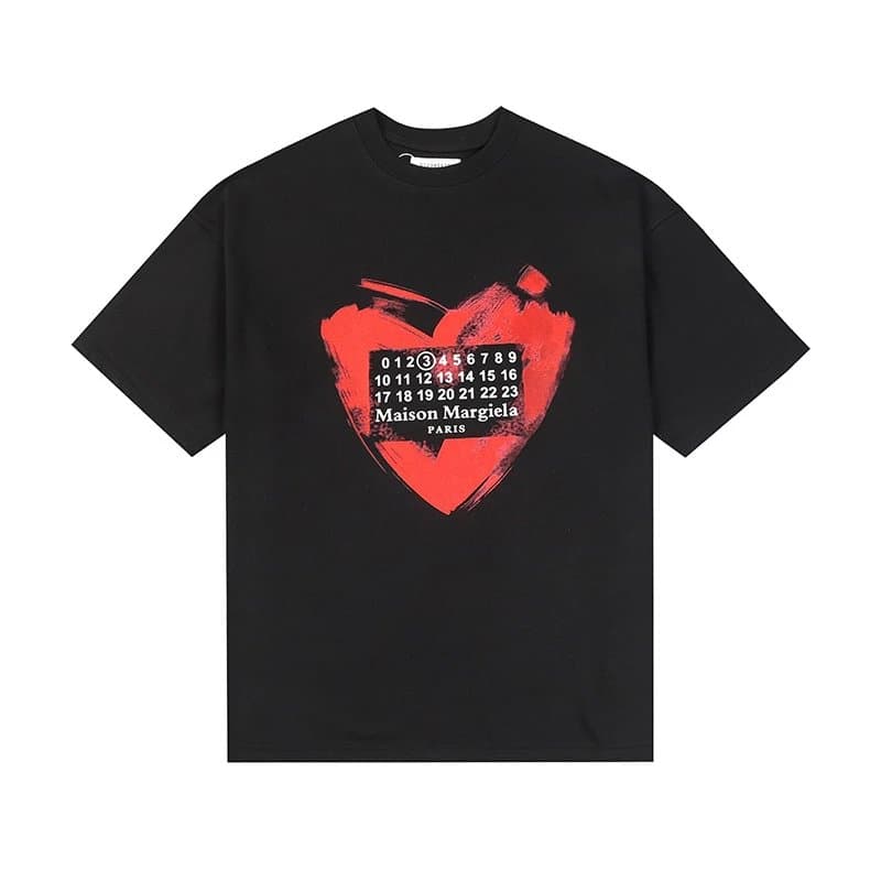 Maison Margiela Numbered Neck Tee White Numerals — 695黑色